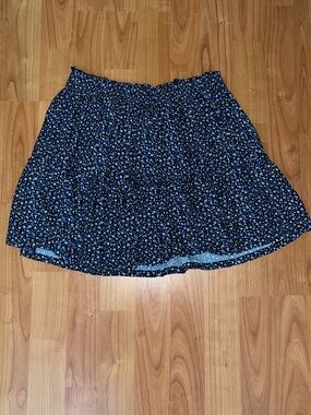 GAP Navy Blue Floral Tiered Skirt